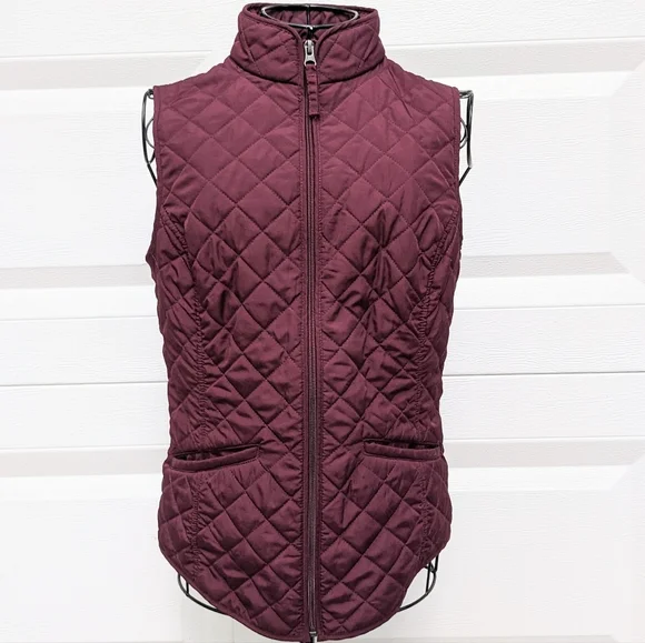 Van Hausen Burgundy Quilted Vest XS - Picture 1 of 4